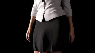 Transgender Office Lady Goes to Work with Her Thicc Cock Out