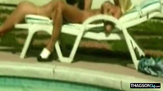 Mature Blonde Babe Stretched Wide in Outdoor Anal Action