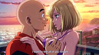 Android 18 & Krillin beach house Passion - Romantic 3D Anime