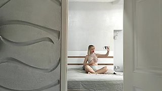 I Sent My Buxomy Girl/girl Neighbor A Cooter By Error - Then I Caught Her Fapping And That Made Me So Nasty