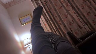 POV sensual solo masturbation session with busty babe