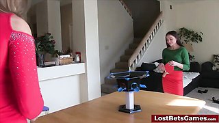 Small tits porn with natural floozy from Lost Bets Games