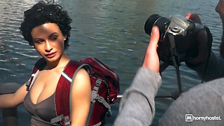 Stacy Bloom's Curly Charm Ignites Outdoor Hostel Passion