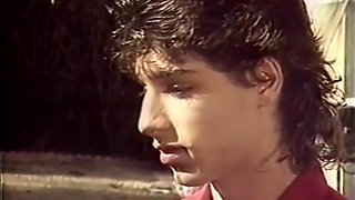 Younger dudes gets to explore what a cock taste like with the help of a sexy MILF