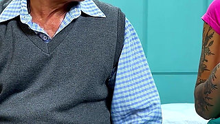 Teen with Braces Rough Ass Fucked by Grandpa