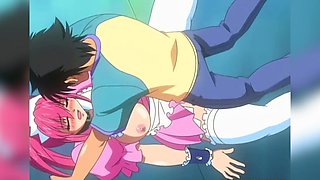 Big boobs babe gets oral in sexy schoolgirl outfit