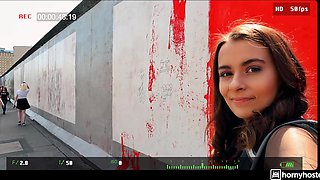 Ravishing russian teenager experiences intense cowgirl pounding inside steamy hostel room