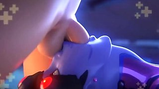 Hot 3D redhead licking a pussy while getting fucked