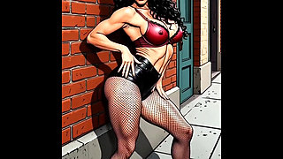 Casting for a 40-year-old Sexy Slut. Cartoon. MILF Black Stockings