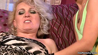 Son\u2019s gf and horny mommy go lesbian