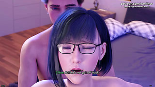 FreshWomen - Petite 18yo Asian School Girl With Glasses Gets Fucked Doggy Style And Pussy Creampied - 3D Animated Porn Game - #6