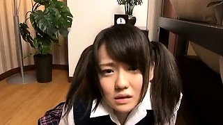 Japanese teen uses toys to pleasure pussy