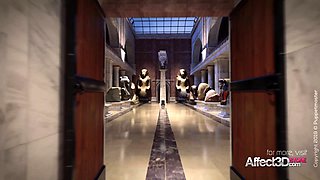 Uniformed 3D animation futa babes having sex in a museum