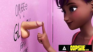 OOPSIE - Raunchy Futa Fuck-Fest With Massive Loads Of Cum During Gloryhole Fun! ANIMATED PORN!