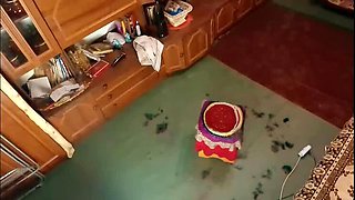 SchoolPrincess Unhappy Haircut Blowjob - Big Natural Tits MILF Sucks Huge Cock At Home