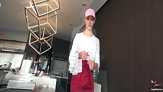 Hot Barista In Heels