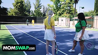 Tennis Game With Slut Stepmoms Leads To Outdoor Foursome Fuckfest Orgy - Kenzie Taylor & Mona Azar