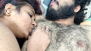 Girl licking boy ass chest stomach romance