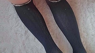 Tight sweet clit and ass solo toy fun