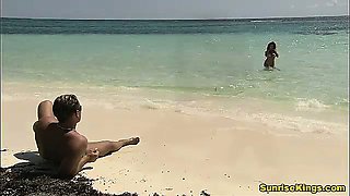 Babe with big tits Robert Misoni beach sex