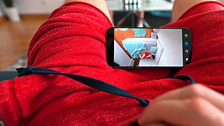 Naughty step son filmed sex with step mom in a shared bed