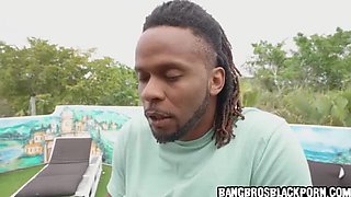 Jay Bangher's colossal black dick hammering his step-sister outdoors - free ebony porn