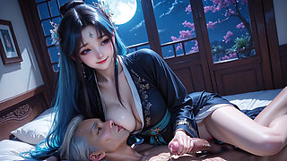 hot traditional Chinese style girl squeezes out your seed