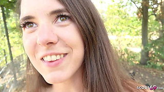 German Teen Mina's Public Anal Adventure with Jason Steel at Wacken Fest
