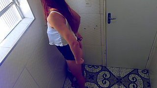 Slut Fucks in the Disco Bathroom with a Stranger Without a Condom!