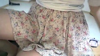 Asian Amateur Rider Covered in Cum