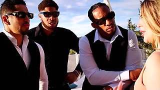 Tina's Post-Photoshoot Foursome & Facial Piss Rinse