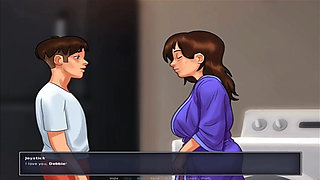 Summertime Saga - Horny Stepmom having sex with stepson