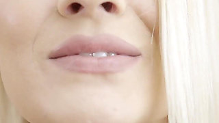 Busty Blonde MILF Milks Cock to Thick Cum