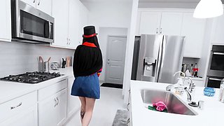Stepdad's Hard Cock Gets Worshipped by His Naughty Teen