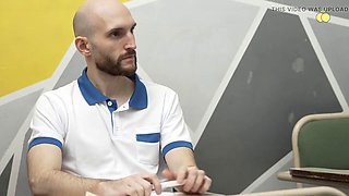 Student Pelaconbarba Settles Scores with Busty Teacher Alba on Classroom Desk in Rough Pound Session