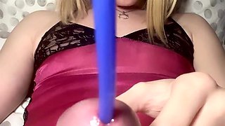 Jessica Bloom - Deep Urethral Sounding, Tugging And Drinking Her Own Immense Jism Explosion