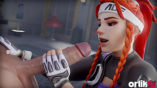 Brigitte's First Date Gone Wrong - Anal & Creampie 3 Times in a Row Overwatch 3D Animation