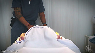 Cute girlfriend goes to the spa for a massage and gets more than she bargained for