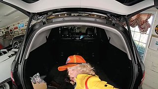 Sunday Hottie's Busty Brunette Passion in a Sultry Tale