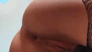 Brunette amateur in lingerie pounded from behind in hd