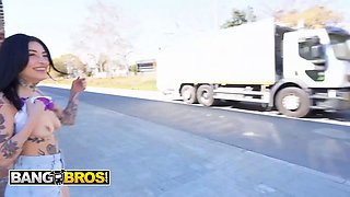 Bangbros - tabatha passion and potro de bilbao pound outdoors in every position as traffic drives by