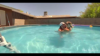 Hot Couple Pool Sex - the Neighbors Love When We Put on a Show!