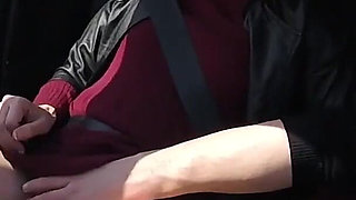 My Student Fingered His Teacher Wet Pussy in Car While Driving on Our Way Home From College