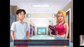 Big boobed slutty schoolgirl and I got stucked in the locker.