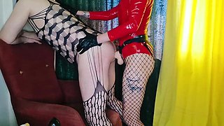 Mistress Nika is the hottest string-on performer for boys's donks. Female domination anal invasion pegging.