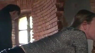 Humiliating bondage and whipping