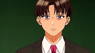 Anime college babe gets panties pulled by strict teacher