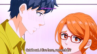 Horny husband stuffs creampie into nerdy wife's wet pussy