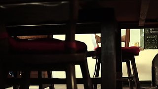 Gorgeous brunette babe fucked hardcore in the bathroom