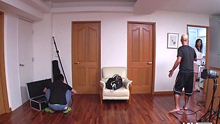 JAV888 Busty Noriko Igarashi takes on four dicks